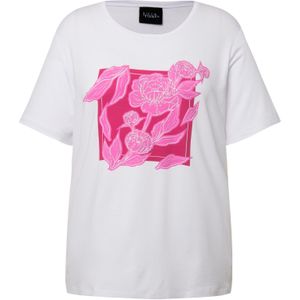 Ulla Popken Shirt  pink / wit