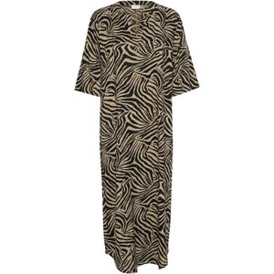 Kaffe Jurk 'Milia'  donkerbeige / zwart
