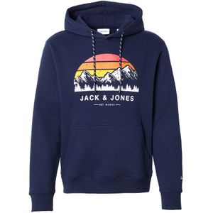 JACK & JONES Sweatshirt 'JJEXPLORER'  navy / wit