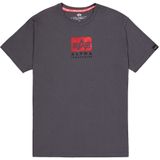 Alpha Industries - Satin Logo T - T-shirt - Zwart - 100% Katoen