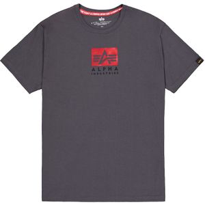 Alpha Industries - Satin Logo T - T-shirt - Zwart - 100% Katoen