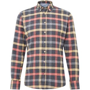Kronstadt Overhemd 'Dean'  lichtgeel / grijs / donkergrijs / zalm roze