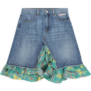 Marni Rok  blauw denim / geel / lichtgroen / wit