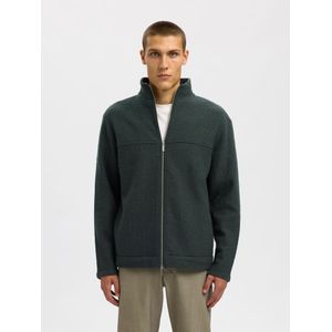 SELECTED HOMME - NEALY - Cardigan - Regular Fit - Effen - Zuivere Wollen Bouclé