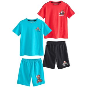 Next Nachtkledij  neonblauw / rood / zwart / wit