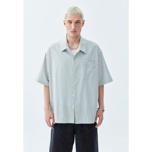 VAMOS CLO Overhemd  kaki / wit