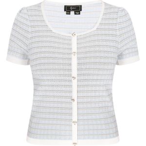 faina Gebreid vest 'Fashion Look'  lichtblauw / olijfgroen / donkergroen / wit