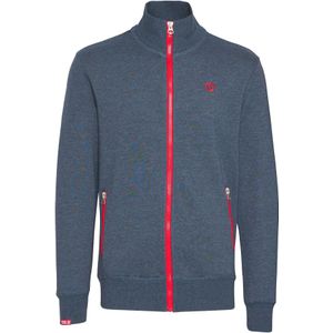 !Solid Sweatvest 'BennTrack'  blauw / rood