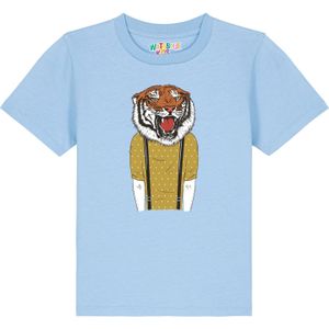 watabout.kids Shirt 'Tiger Head'  lichtblauw / gemengde kleuren