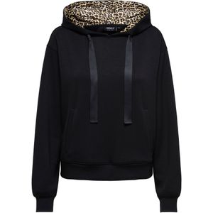 ONLY Sweatshirt 'ONLALINA'  beige / zwart / wit