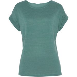 Lascana - Shirt - Mint - Korte Mouwen - Met Knoopdetail aan de Mouwafsluiting