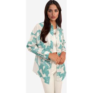 Bigdart Blouse  cyaan blauw / wit
