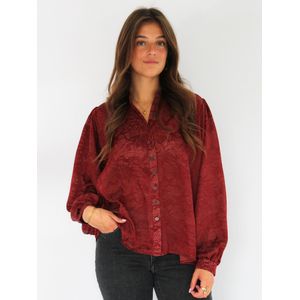 Honnête Atelier Blouse 'Quincy'  bourgogne