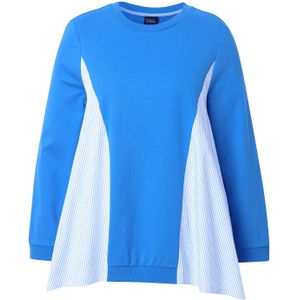 Ulla Popken Sweatshirt  azuur / blauw denim / wit