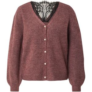 ONLY Gebreid vest 'ONLADELE'  magenta / zwart