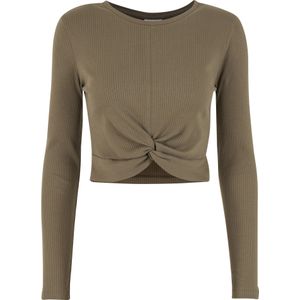 Noisy may Shirt 'NOOS'  olijfgroen