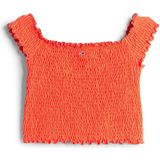 Tommy Jeans - Top - Oranjerood - Carmen Hals - Slanke Pasvorm