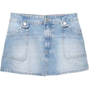 Pull&Bear Rok 'W3 MINI FALDA CARPENTER'  blauw denim