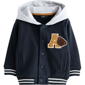 Next Tussenjas  donkerblauw / donkerbruin / oranje / wit