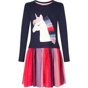 happy girls - Midi-jurk - Navy - Regular Fit - Lange Mouwen