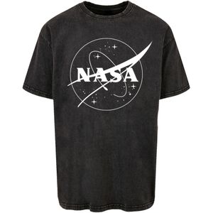 F4NT4STIC Shirt 'NASA Classic Insignia Logo'  zwart / wit