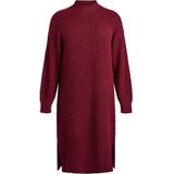 Zizzi - Cavilma - Gebreide Jurk - Rood Gemêleerd - 3/4 Lengte