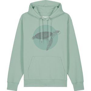 Watapparel Sweatshirt ' Meeresschildkröte '  grijs gemêleerd / mintgroen