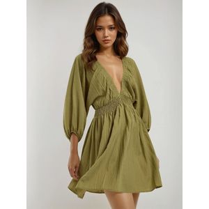 Hiccup Jurk  olijfgroen