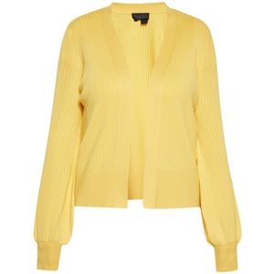 NAEMI Gebreid vest  lichtgeel