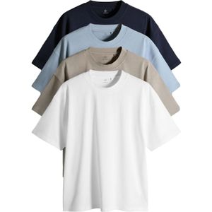 The Set Shirt  beige / navy / hemelsblauw / wit
