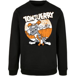 F4NT4STIC Sweatshirt 'Tom And Jerry Play Baseball'  oranje / zwart / wit