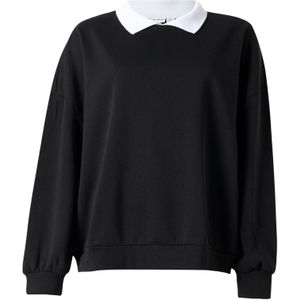 Noisy may Sweatshirt 'NMSELDA'  zwart / wit