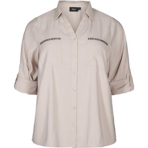 Zizzi Blouse 'Esascha'  taupe