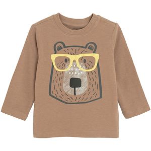 Cool Club Shirt  donkerblauw / bruin / lichtgeel / zwart