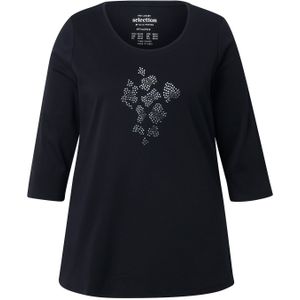 Ulla Popken Shirt  zwart / platina