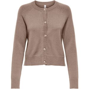 Only Petite Gebreid vest 'ONLKATIA'  bruin
