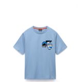 NAPAPIJRI Shirt 'S-MONTEPIANA'  blauw / lichtblauw / zwart / wit