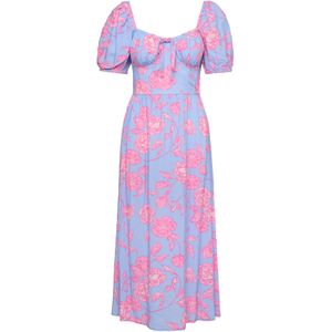 Laurella Jurk  lichtblauw / rosa / wit