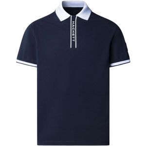 Hackett - HSport Zip Placket Polo - Korte Mouw - Stretch Katoen Pique