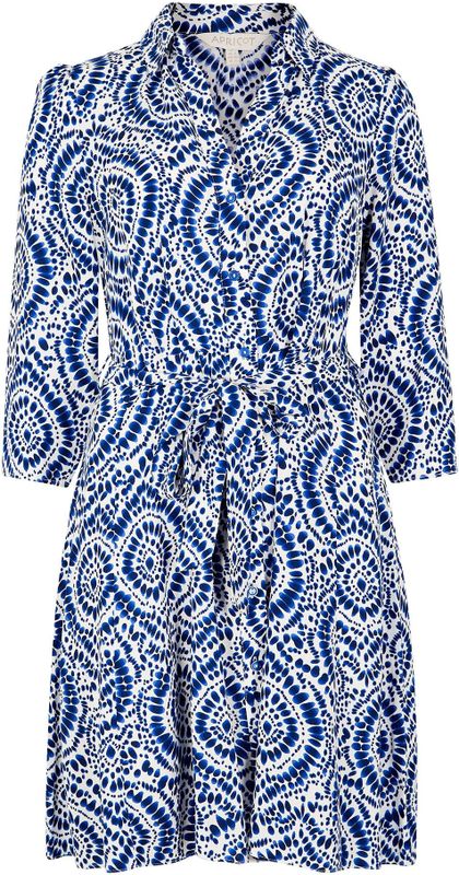 Apricot - Blousejurk - Navy / Wit - Korte Lengte - Normale Pasvorm