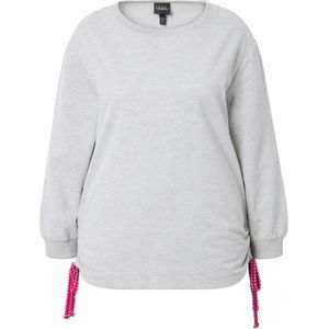 Ulla Popken Sweatshirt  lichtgrijs / pink