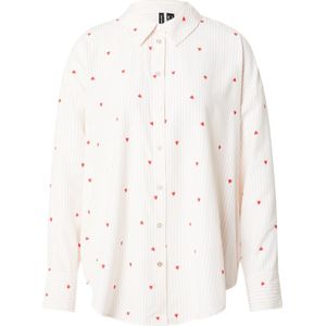 VERO MODA Blouse 'VMNORA'  beige / rood / wit