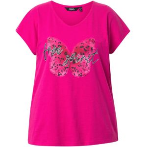 Ulla Popken Shirt  groen / magenta / rood / zwart
