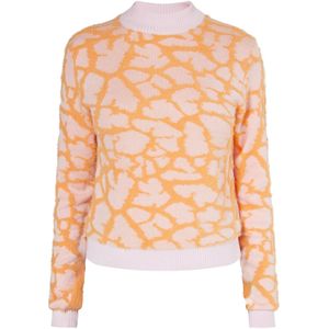 swirly Trui  oranje / rosa