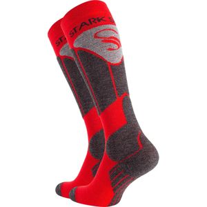 STARK SOUL - Skisokken - Rood-Grijs - Functionele Sokken voor Dames en Heren