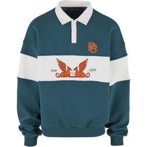Prohibited Sweatshirt 'Griffin'  bruin / petrol / oranje / wit