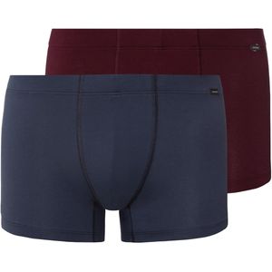 Hanro - Essentials - Boxershorts - Basaltgrijs/Bordeaux - 2 Pack