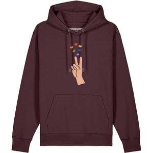Watapparel Sweatshirt ' Spread Love '  gemengde kleuren / donkerrood