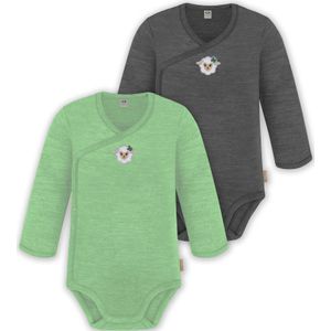 normani Rompertje/body 'Kaitaia'  beige / donkergrijs / smaragd / kiwi / wit