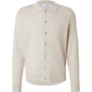 DAN FOX APPAREL Gebreid vest 'Berat'  lichtgrijs